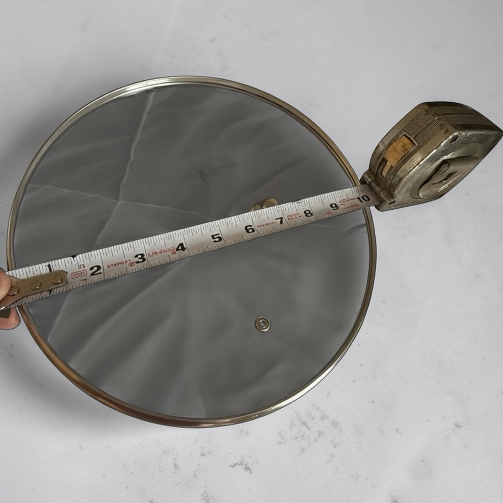 10" Glass Lid Replacement – Top Chef Frying Pan Cover w/ Vent & Handle - Picture 3 of 3